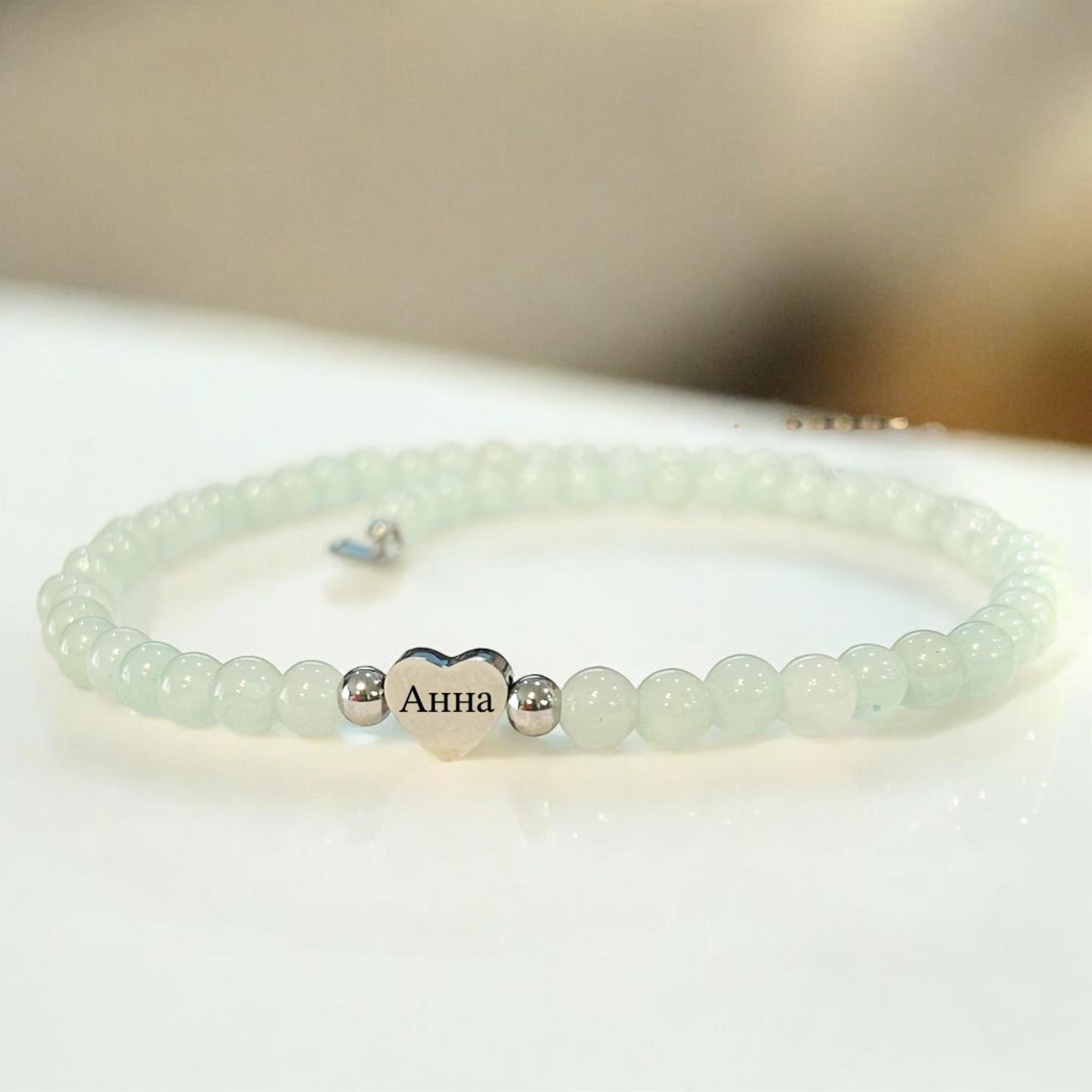 колие с опал и гравирано име подарък