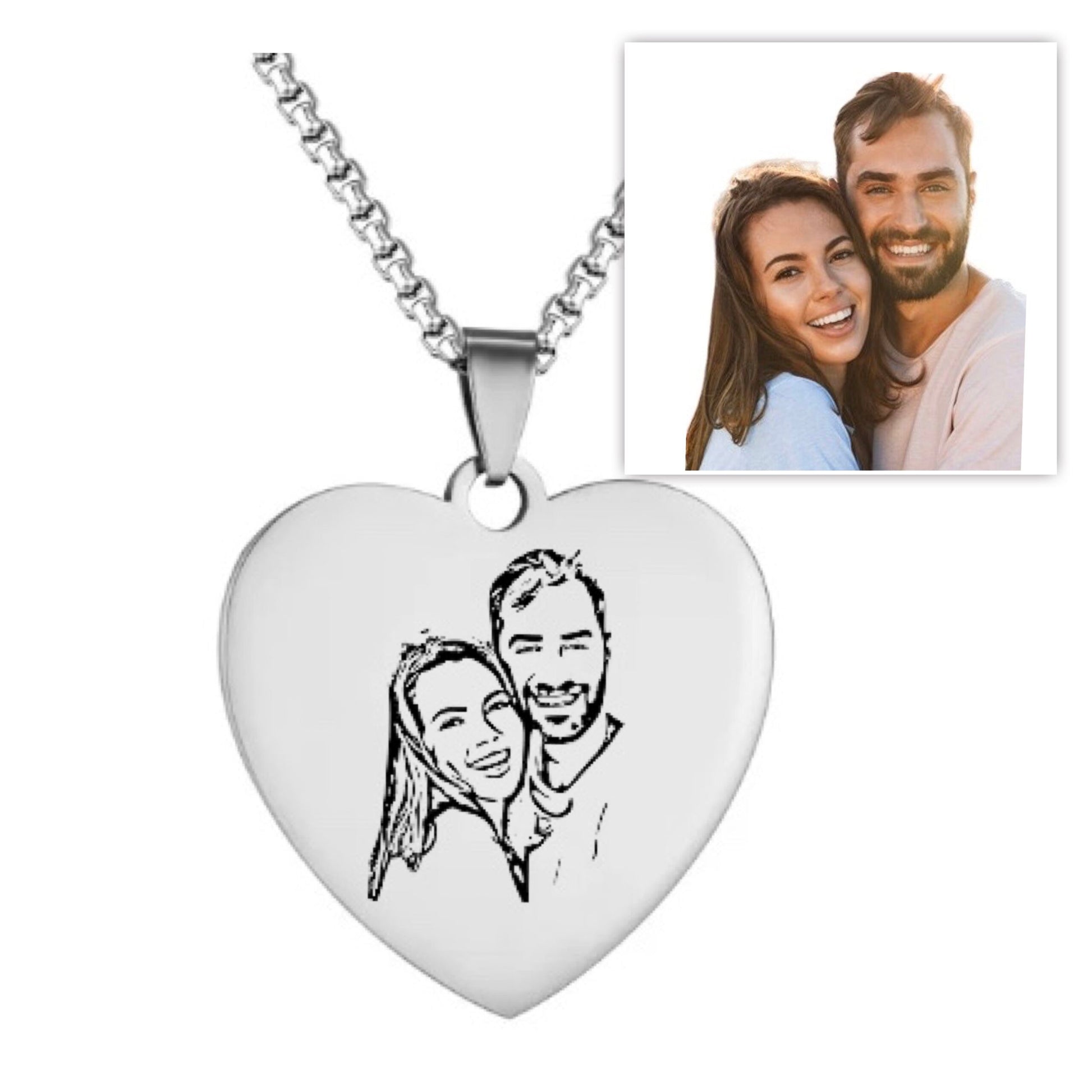 медальон с гравирана снимка подарък