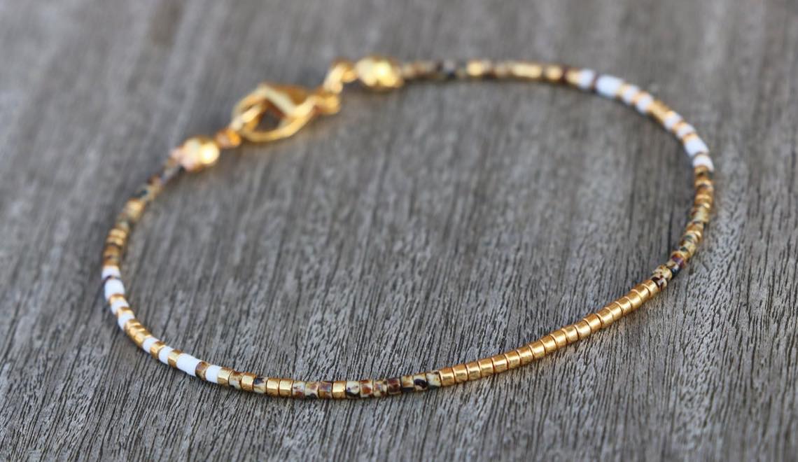 гривна за ръка крак от мъниста Миюки подарък