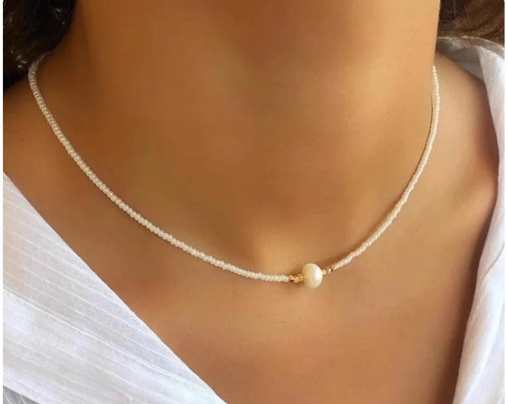 Колие с перла и мъниста подарък