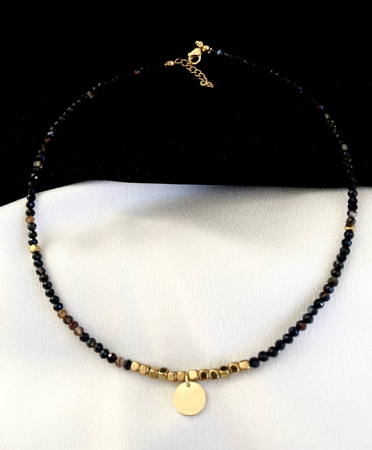 колие от ахат и хематит подарък